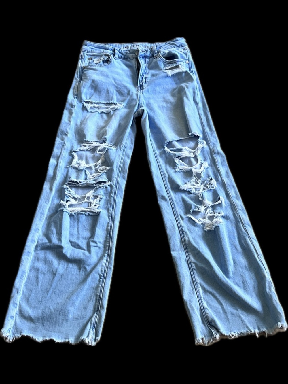 American Eagle Super High Rise, Baggy, Wide-Leg, Vintage Y2k Flare